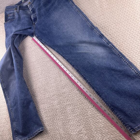 Wrangler Cowboy Cut 47 Mens 35x32 Regular Fit‎ Premium Performance Blue Jeans - Picture 11 of 16